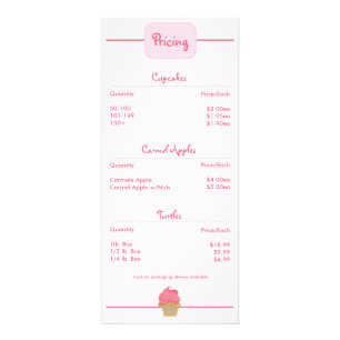 Tarjeta Publicitaria Magdalena Rackcard de la panadería