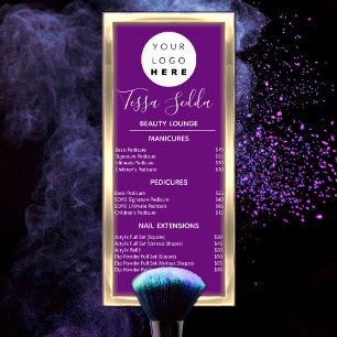 Tarjeta Publicitaria Manicura de pelo de maquillaje de uñas Pedicura de