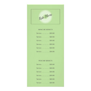 Tarjeta Publicitaria Manicurista Pedicurista Servicios de Salón de Uñas