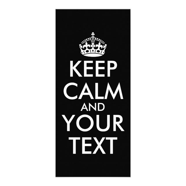 Tarjeta Publicitaria Mantener la calma y continuar - Crear el propio (Frente)