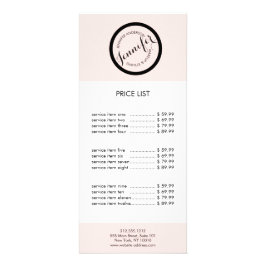 Tarjeta Publicitaria Maquillaje con logotipo de sello de círculo vintag