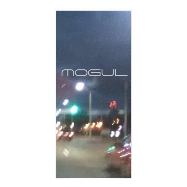 Tarjeta Publicitaria Marca del libro MOGUL (Frente)