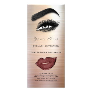 Tarjeta Publicitaria Marcar lista de precios Lash Brow Extension Eyes L