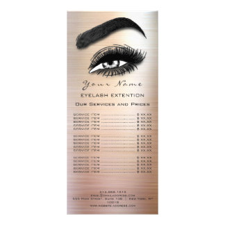 Tarjeta Publicitaria Marcar lista de precios Lash Brow Extension Eyes L