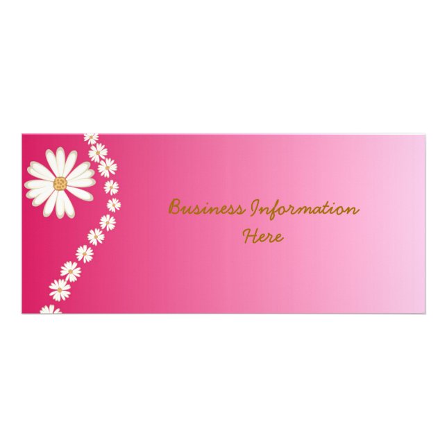 Tarjeta Publicitaria Margaritas blancas en señal del calendario del (Frente)