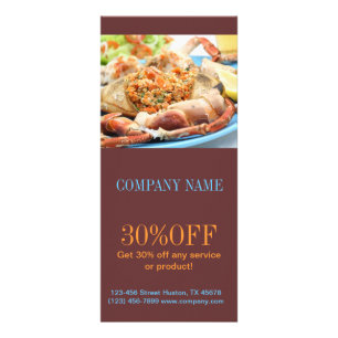 Tarjeta Publicitaria mariscos del servicio del abastecimiento del