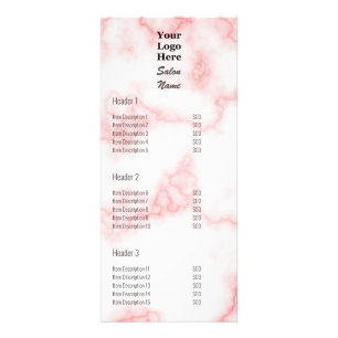 Tarjeta Publicitaria Mármol Rosa Moderno, Tu Logo Aquí