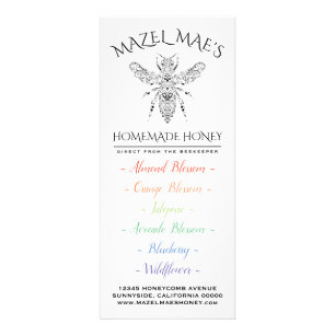 Tarjeta Publicitaria Miel casera personalizado