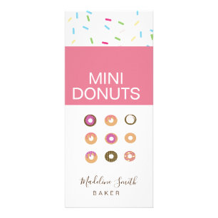 Tarjeta Publicitaria Mini Donuts Panadería Repostería Dulces Caseros