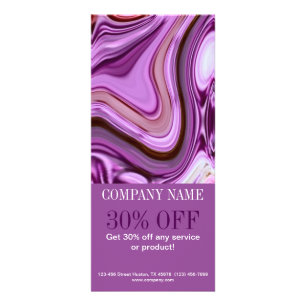 Tarjeta Publicitaria moda abstracta salón de belleza Metallic Purple Sw