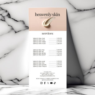 Tarjeta Publicitaria Moda Belleza Piel Cuidado Spa Boutique Rosa