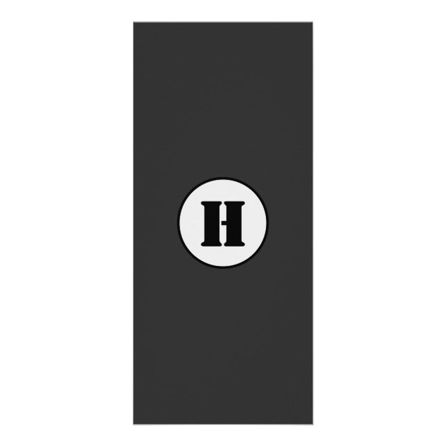 Tarjeta Publicitaria Moda DE ESTILO MÍNIMO MODERNO MONOGRAM ELEGANTE SI (Frente)