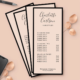Tarjeta Publicitaria Moda empresarial minimalista Rubor Pink