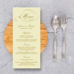 Tarjeta Publicitaria Moda Relieve metalizado dorado falso Boda plantill