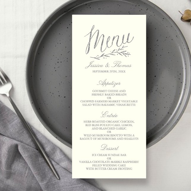 Tarjeta Publicitaria Moda Relieve metalizado plateado falso Boda planti (Subido por el creador)