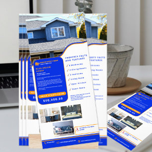 Tarjeta Publicitaria Moderna Casa Inmobiliaria Profesional En Venta