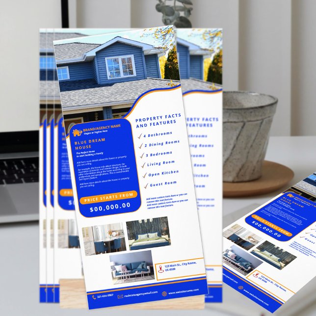 Tarjeta Publicitaria Moderna Casa Inmobiliaria Profesional En Venta (Subido por el creador)