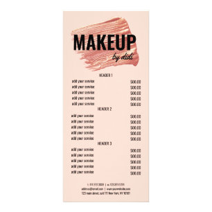 Tarjeta Publicitaria Moderno y elegante maquillaje de diseño con lápi