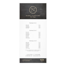 Tarjeta Publicitaria Monograma de marfil poner crema elegante elegante