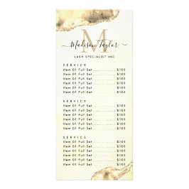 Tarjeta Publicitaria Monograma de mármol del Purpurina de oro amarillo 