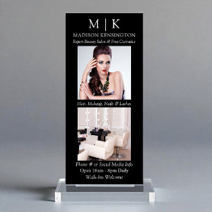 Tarjeta Publicitaria Monograma minimalista o Agregar logotipo comercial