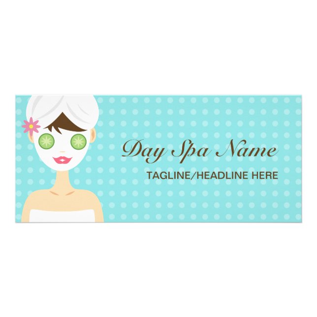 Tarjeta Publicitaria Mujer De Baño Con Spa Face Mask Day (Frente)