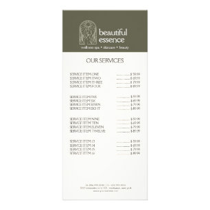 Tarjeta Publicitaria Mujer deja el arco lunar SKINCARE Wellness Day Spa
