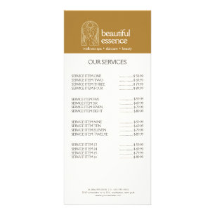 Tarjeta Publicitaria Mujer deja el arco lunar SKINCARE Wellness Day Spa