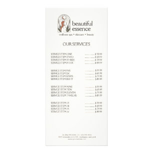 Tarjeta Publicitaria Mujer sale del spa de bienestar SKINCARE Moon Arch