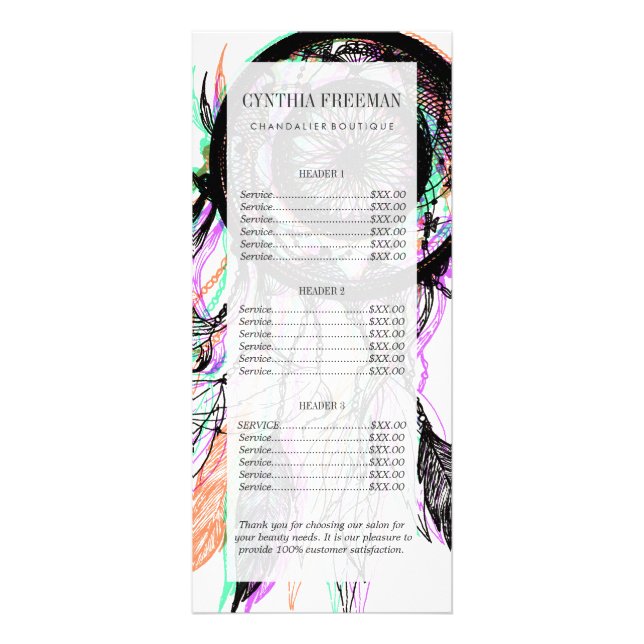 Tarjeta Publicitaria Nativo americano artístico moderno Dreamcatcher (Frente)