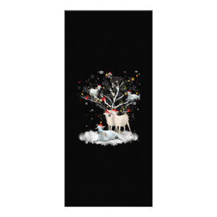 Tarjeta Publicitaria Navidades Goat On Tree Funny Santa Goat Lover Rega