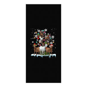 Tarjeta Publicitaria Navidades van al árbol de Santa Goat Lover