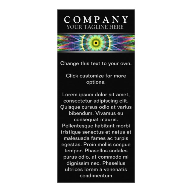 Tarjeta Publicitaria Ojo moderno de la flor (Frente)