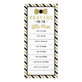 Tarjeta Publicitaria Oraciones para el hombrecito, negro, oro falso