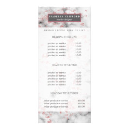 Tarjeta Publicitaria Oro de rosa espumoso femenino | Precios y servicio