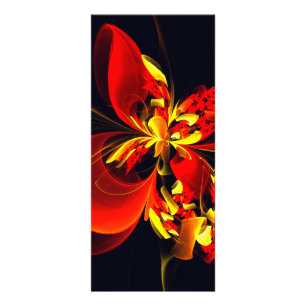 Tarjeta Publicitaria Patrón de arte abstracto moderno floral amarillo r