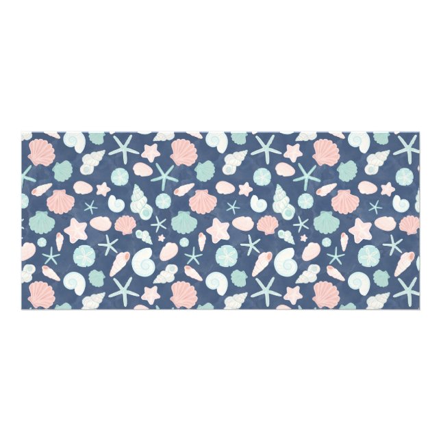 Tarjeta Publicitaria patrón de conchas marinas (Frente)