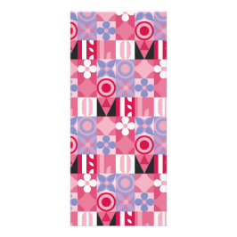 Tarjeta Publicitaria patrón de impresión geométrica retro