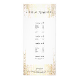 Tarjeta Publicitaria Patrón de lluvias de Confetti de lujo Faux Gold