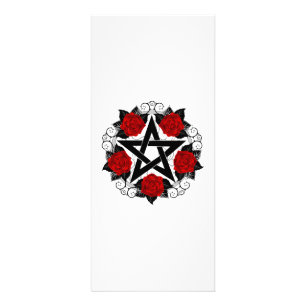Tarjeta Publicitaria Pentagram con rosas rojas