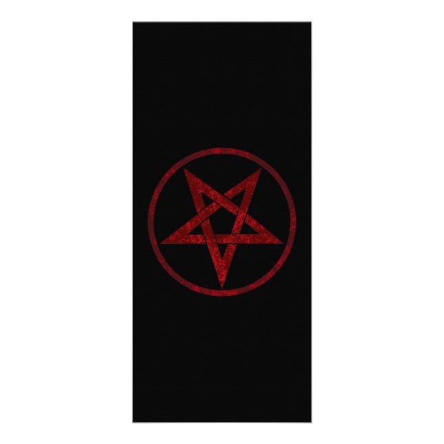 Tarjeta Publicitaria Pentagram del diablo Rojo (Frente)