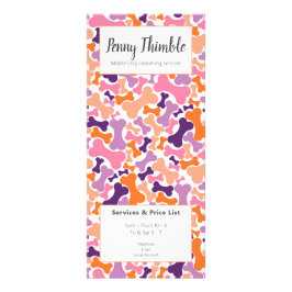 Tarjeta Publicitaria Perro Grooming, Doggie bone Groomer servicios