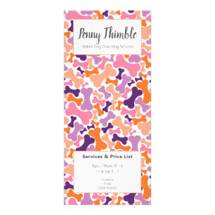 Tarjeta Publicitaria Perro Grooming, Doggie bone Groomer servicios
