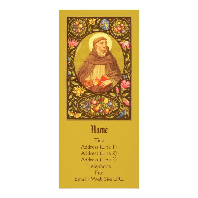 Tarjeta Publicitaria Personalizable de St. Dominic de Guzman (PM 02) (Frente)