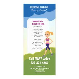 Tarjeta Publicitaria Personalizado de Chica de fitness