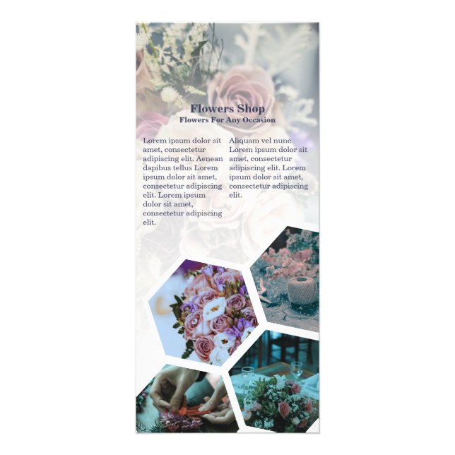 Tarjeta Publicitaria Personalizado de información de Florist Services F (Frente)