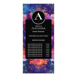 Tarjeta Publicitaria Pétalos vivos   Diseño de mandala floral