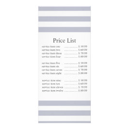 Tarjeta Publicitaria Precio comercial de banda gris clásico