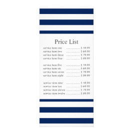 Tarjeta Publicitaria Precio comercial de la banda de la marina clásica