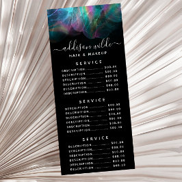 Tarjeta Publicitaria Precio de servicio holográfico de tinta de alcohol